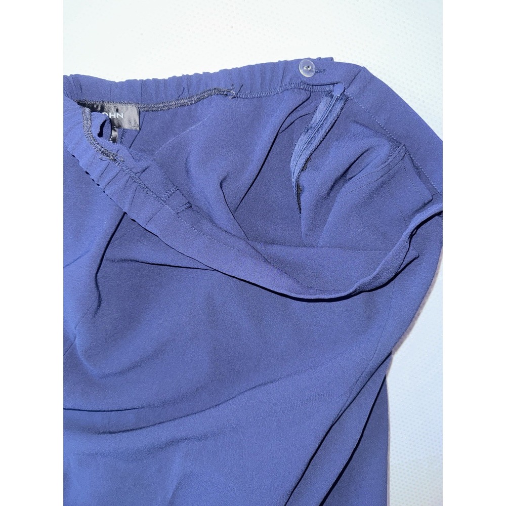 ST JOHN Navy Blue Cropped Wide‎ Leg Career Pants Size 14 - Picture 11 of 11